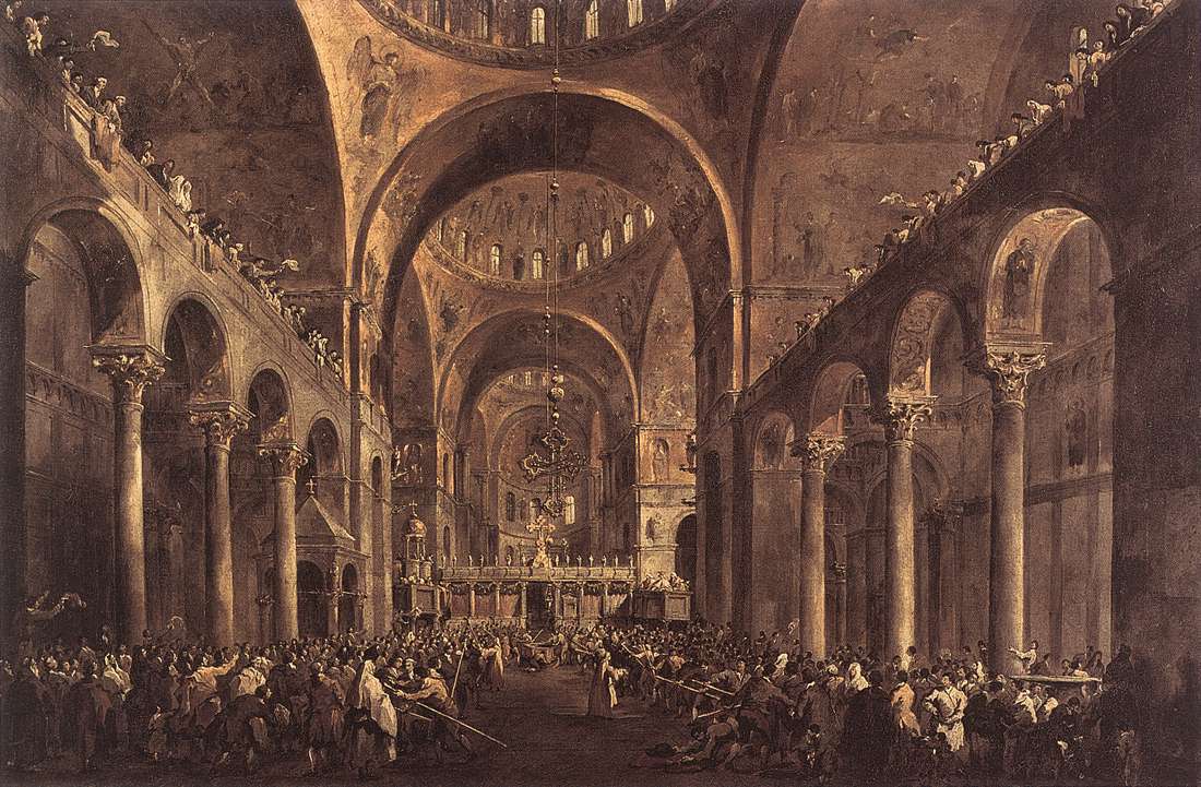 Doge Alvise IV Mocenigo Appears to the People in St Mark s Basilica in 1763